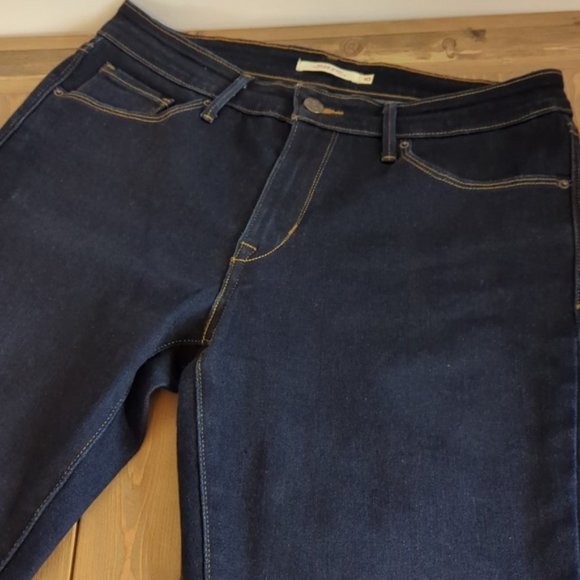 Levi’s Mid Rise Dark Wash Skinny Jeans SZ 10 - Picture 5 of 13
